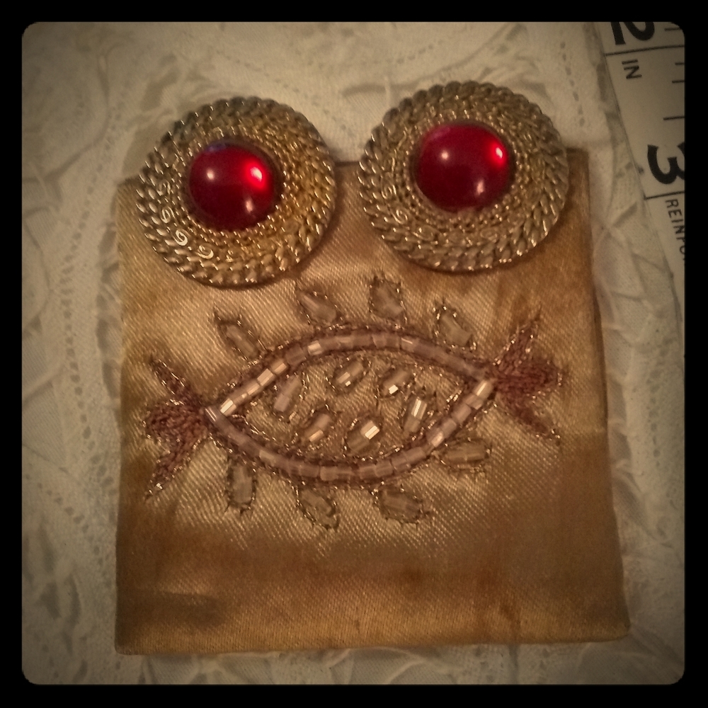 Red crystal earrings